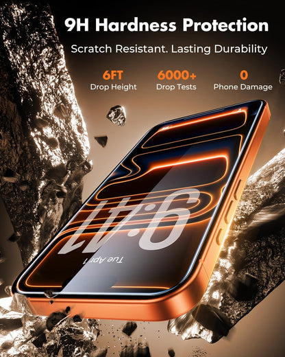 UNBREAKcable Shatterproof Tempered Glass Screen Protector for iPhone SE 2022/SE 2020, iPhone 8/7 [3-Pack] [99.99% HD Clear] [Easy Installation Frame] [9H Hardness][Bubble Free] for Apple 4.7''