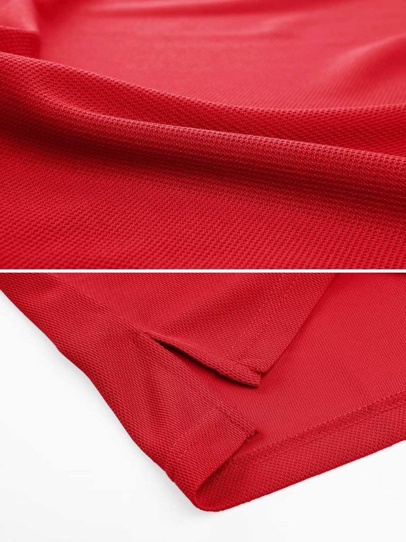 MAGCOMSEN Red Polo Shirts for Men Golf Polos Fishing Shirts Casual Shirts Quick Dry Summer Shirt Tomato Red M