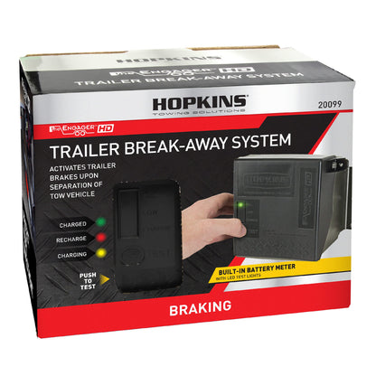 Hopkins Towing Solutions 20099 Engager LED Test Break Away System with Battery Meter
