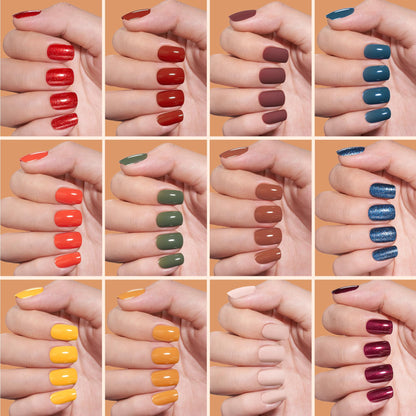 Beetles Press on Nails Kit 720Pcs 24 Colors, Press on Nails Short Almond Glossy Matte Glitter With Nail Glue & Nail Tabs Stickers, Natural Fit Lightweight Fake Nails Kit Art For Women Girls