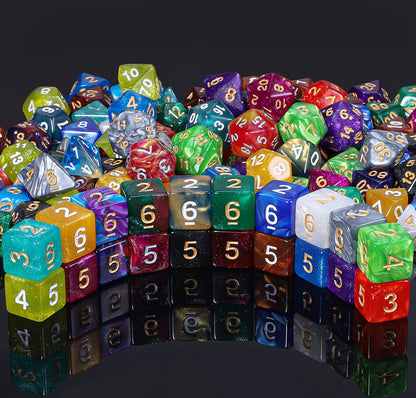 DND Dice Set - 20X7(140pcs) Polyhedral Dice for Dungeons and Dragons D&D RPG MTG Table Games with 1 Large Flannel Bag