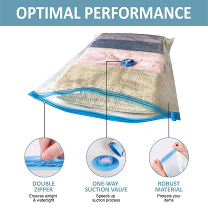 Vacuum Storage Bags with Electric Pump, 12 Combo (2Jumbo/2Large/4Medium/4Small) Space Saver Bags Vacuum Seal Bags with Pump, Space Bags, Vacuum Sealer Bags for Clothes, Comforters, Blankets, Bedding