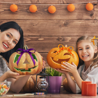 20 Rolls 40 Yards Halloween Ribbons Thin Grosgrain Ghost Skull Pumpkin Spider Witch Printed Ribbon 3/8" for Halloween Craft Wrapping Holiday DIY Party Decoration