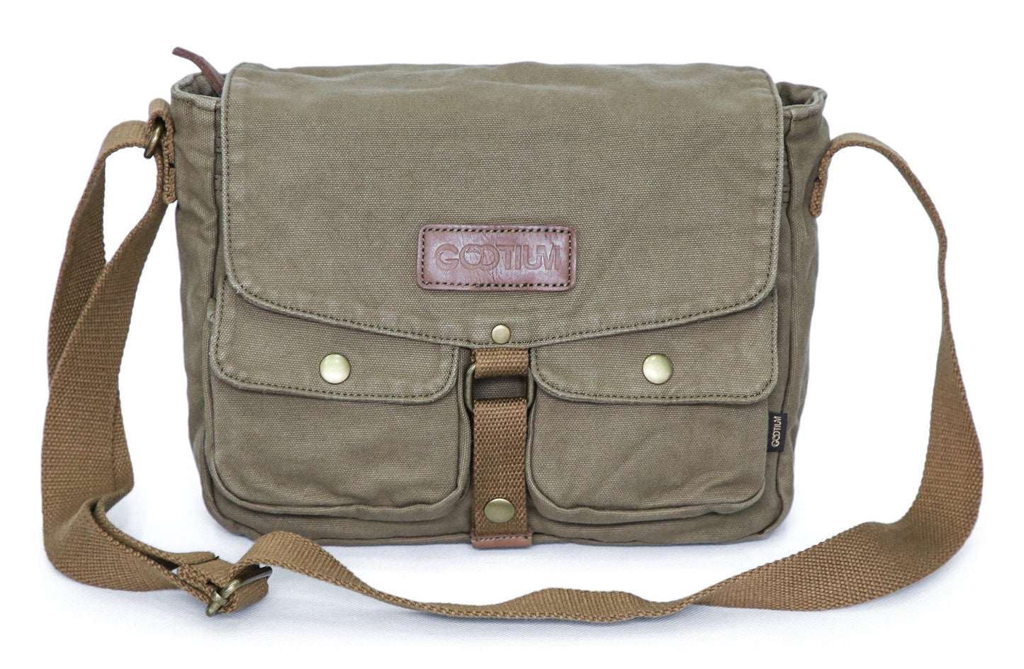Gootium Canvas Messenger Bag - Vintage Crossbody Shoulder Bag Military Satchel
