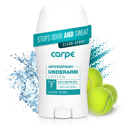 Carpe Deodorant Underarm Antiperspirant - Advanced Sweat & Odor Protection Formula - Sport Deodorant for Men & Women - Combat Excessive Sweating with Odor Control - Clean Sport Scent