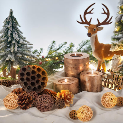 DomeStar 38PCS Christmas Pine Cone Set, Artificial Acorns Berry Craft and Natural Pinecones Ornament Pine Picks Fake Fruit Decor Fall Decorating Kit