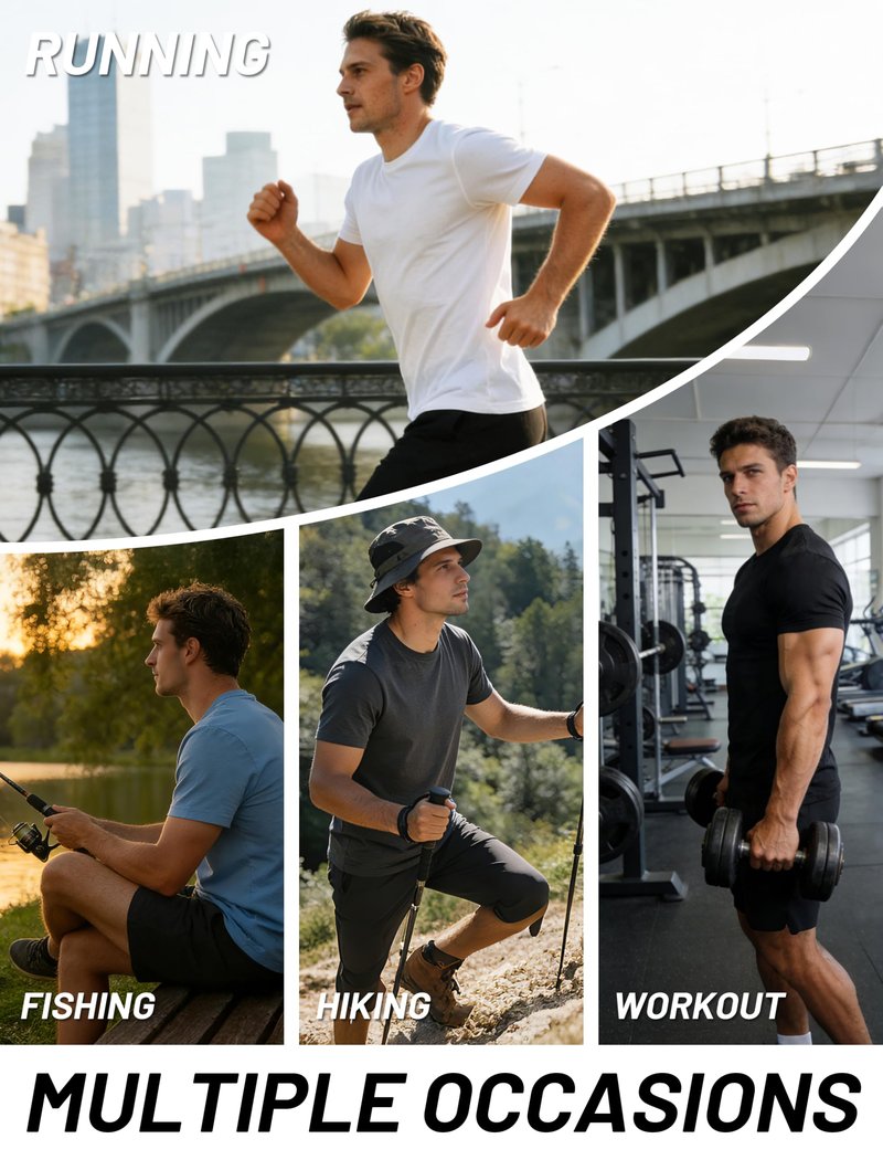 MAGCOMSEN Workout Shirts for Men Quick Dry Short Sleeve Shirt Running Athletic Gym Tee Lightweight Performance Crew Neck Top Army Green L