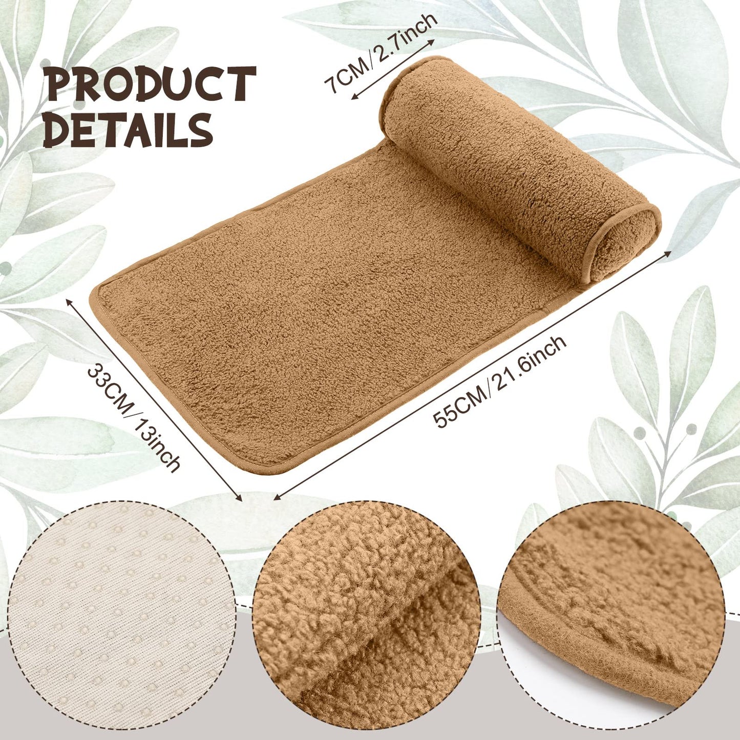 Weysat Neck Pillow for Recliner Head Pillow Adjustable Plush Pillow Neck Roll Non Slip Fleece Couch Neck Head Support Pillow for Travel Home Recliner Sofa Armchair (Camel)