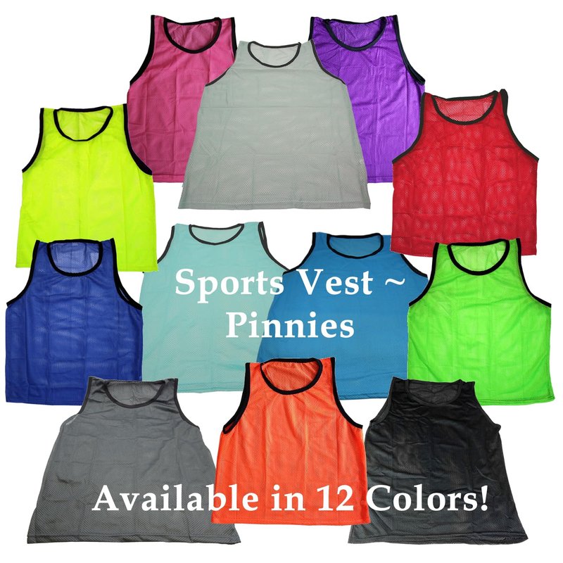 BlueDot Trading 12 Adult Mens Womans Unisex Sports Pinnie Scrimmage Training Vest, Nylon Mesh for Team Practice - For Soccer, Field Hockey, Lacrosse, Football, Basketball, COMBO: (6 Green / 6 Blue)