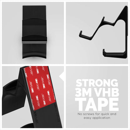 BRAINWAVZ The UberAtlas Dual Game Controller & Headphone Stand Wall Mount Holder for Xbox ONE, Series X, PS5, PS4, PS3, Switch, STEELSERIES Gamepad & More, Stay Organized No Screws