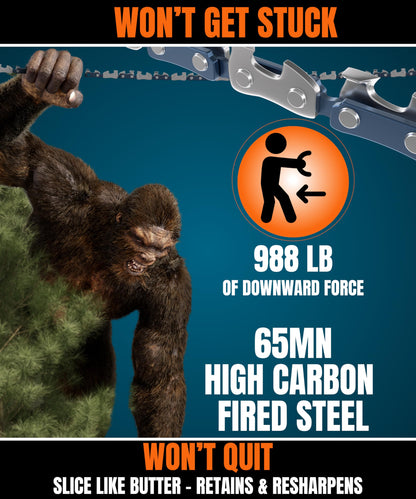 CAMPNDOOR Pocket Chainsaw for Camping - 36 Inch Heavy Duty Steel Hand Chainsaw - 48 Teeth Pocket Saw - 65Mn Hand Chain Saw with Handles - Handy Camping Gear - Bushcraft Survival Gear and Supplies