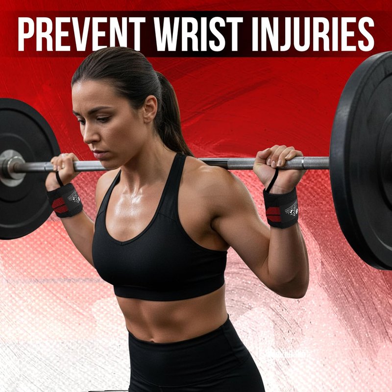 Nordic Lifting Wrist Wraps - Durable Weightlifting Support Straps with Thumb Loop | 1 Pair for Men & Women