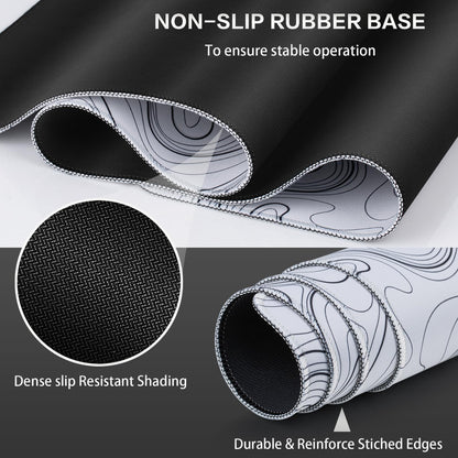 Canjoy Gaming Mouse Pad, Topographic Contour Mouse Pad 31.5x11.8inch Large Extended Computer Mouse Mat Keyboard Full Desk Mousepad for Gaming, Office, Home