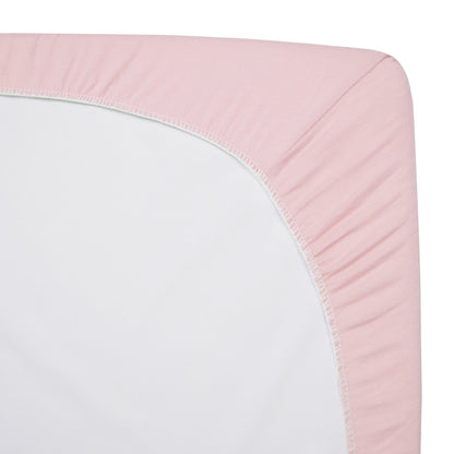American Baby Company 100% Natural Cotton Fitted Mini Crib Sheet 38" x 24" - Soft & Breathable Small Nesting Portable Crib Sheet, Fits Pack N Play Mattresses, Baby Pink, for Boys & Girls