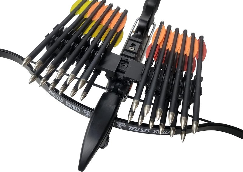 Pistol Crossbow Quiver - 3D Printed Holder for 12 Bolts | Weaver Mounting Kit