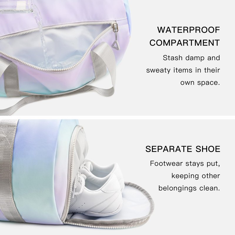 STELLE Dance Bag for Girls Ballet Bag Gifts for Girls Waterproof Sports Gymnastics Bag with Shoe Compartment Cheer Duffle Bag