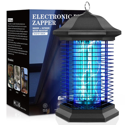 AMUFER Bug Zapper Outdoor, Electric Mosquito Zapper with 18W Power & 4400V Instant Grid, Insect Control Efficiency Increased 100%, Coverage of 1/2 Acre, Fly Trap Perfect for Patio, Backyard, Home