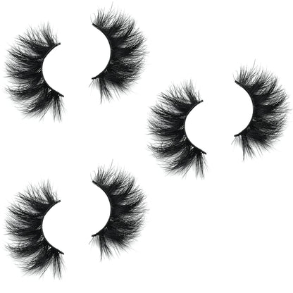 Mink Lashes Mikiwi Eyelashes, 5D Super Fluffy Long Dramatic Eyelashes, Thick HandMade Full Strip Lashes, Cruelty-Free Lash 20-22MM