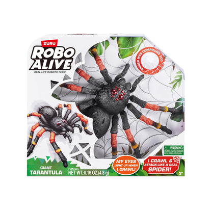 Robo Alive Giant Tarantula by ZURU Battery-Powered Robotic Interactive Electronic Spider That Moves and Crawls, Comes with Web Slime, Prankst Toys for Boys, Kids, Teens