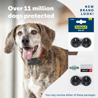 PetSafe Dog Collar Batteries (2 Pack) Dog Collar Battery Waterproof Lithium Metal Product, Rfa-67d-11