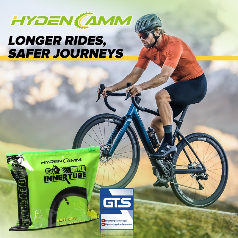 16 Inch Bike Tube 4 Pack with 2 Tire Levers, Premium Bike Tire Tube Fit 16''x 1.75/1.95/2.10/2.125, Schrader Valve Bicycle Tubes for Most 16'' Kids Bikes by Hydencamm