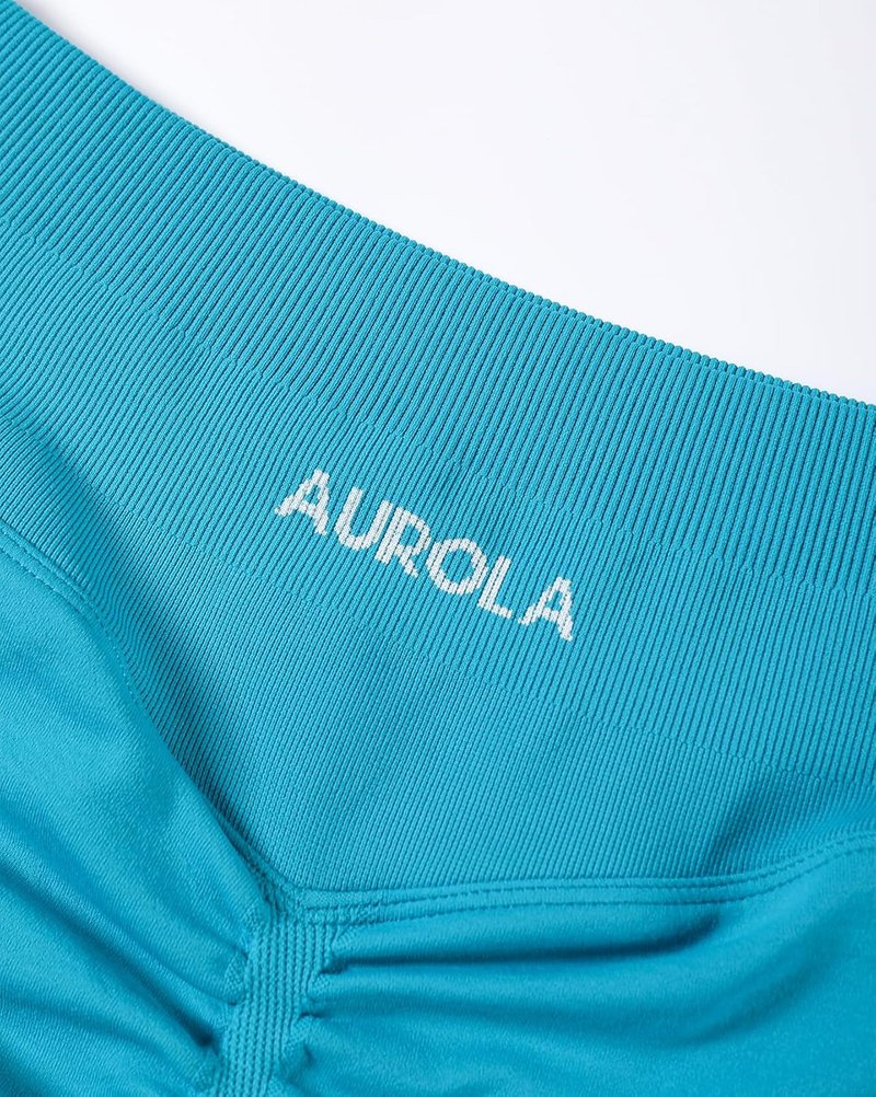 Aurola Women's Scrunch Seamless Compression Workout Shorts - No Roll Up, Squat Proof | Sizes 2.5-6.5
