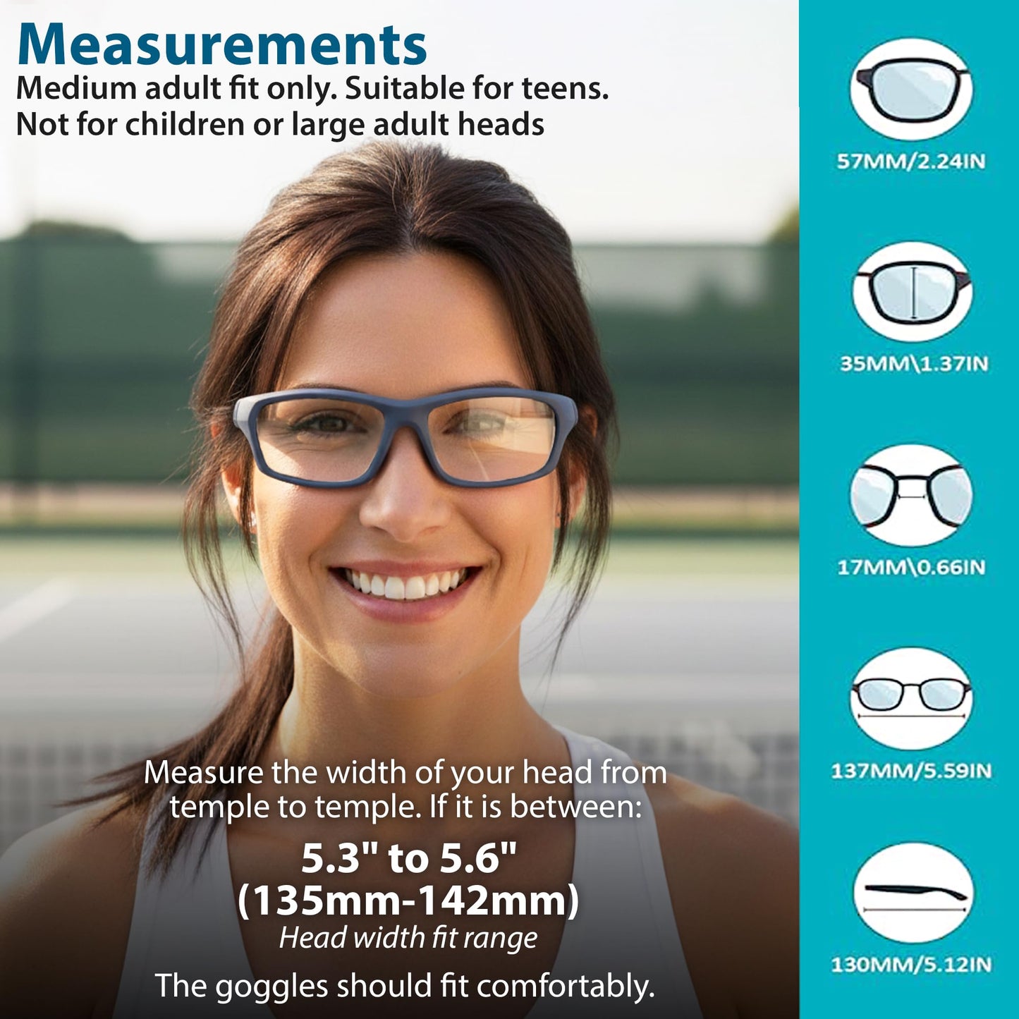 BLUE CUT Sports Protection Goggles, Safety Glasses for Basketball, Pickleball, and Outdoor Sports