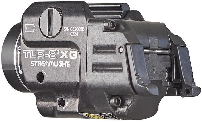 Streamlight 69434 TLR-8A G Flex 500-Lumen Low Profile Pistol Light with Integrated Green Aiming Laser for Select Handguns, Includes Rear Switches, Mounting Kit, and Keys, Black