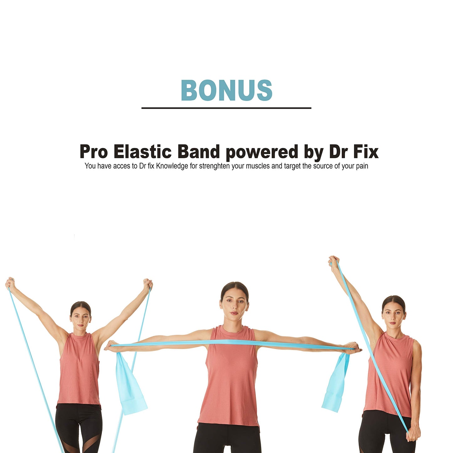 Dr Fix Cervical Neck Traction Device for Instant Neck Pain Relief at Home | Elastic Band (Dark Blue, 12-17)