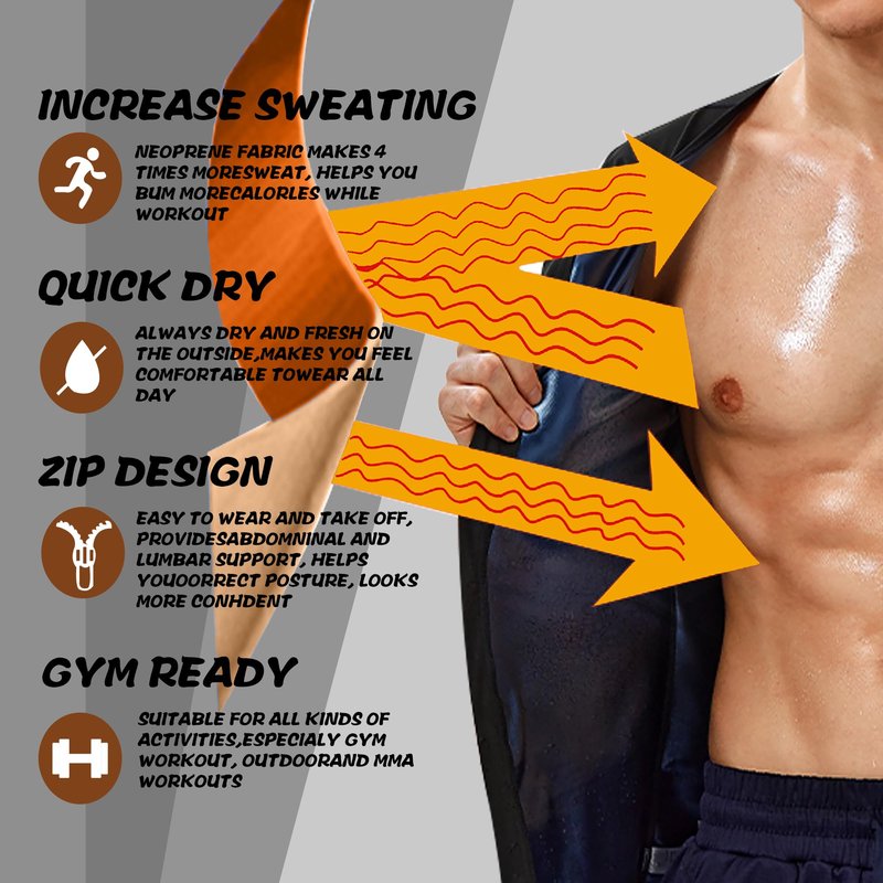 LELTLIMH Men's Sauna Vest Workout Sweat Suits Shirt Tank Top Waist Trainer for Men Compression Enhancing Gym Shapewear (Silvery, LXL)