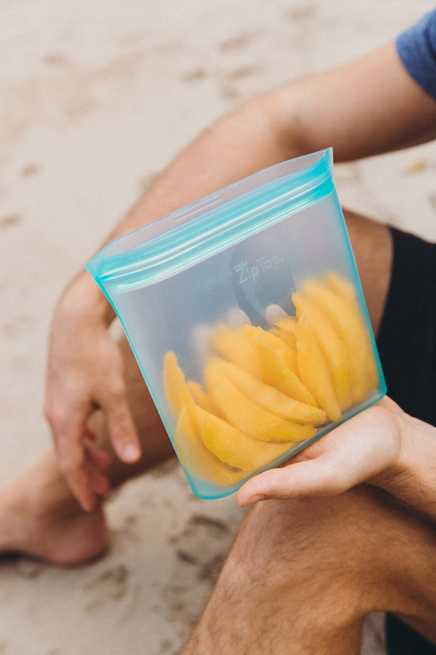 Zip Top Reusable Food Storage Bags | Medium Dish [Frost] | Silicone Meal Prep Container | Microwave, Dishwasher and Freezer Safe | Made in the USA