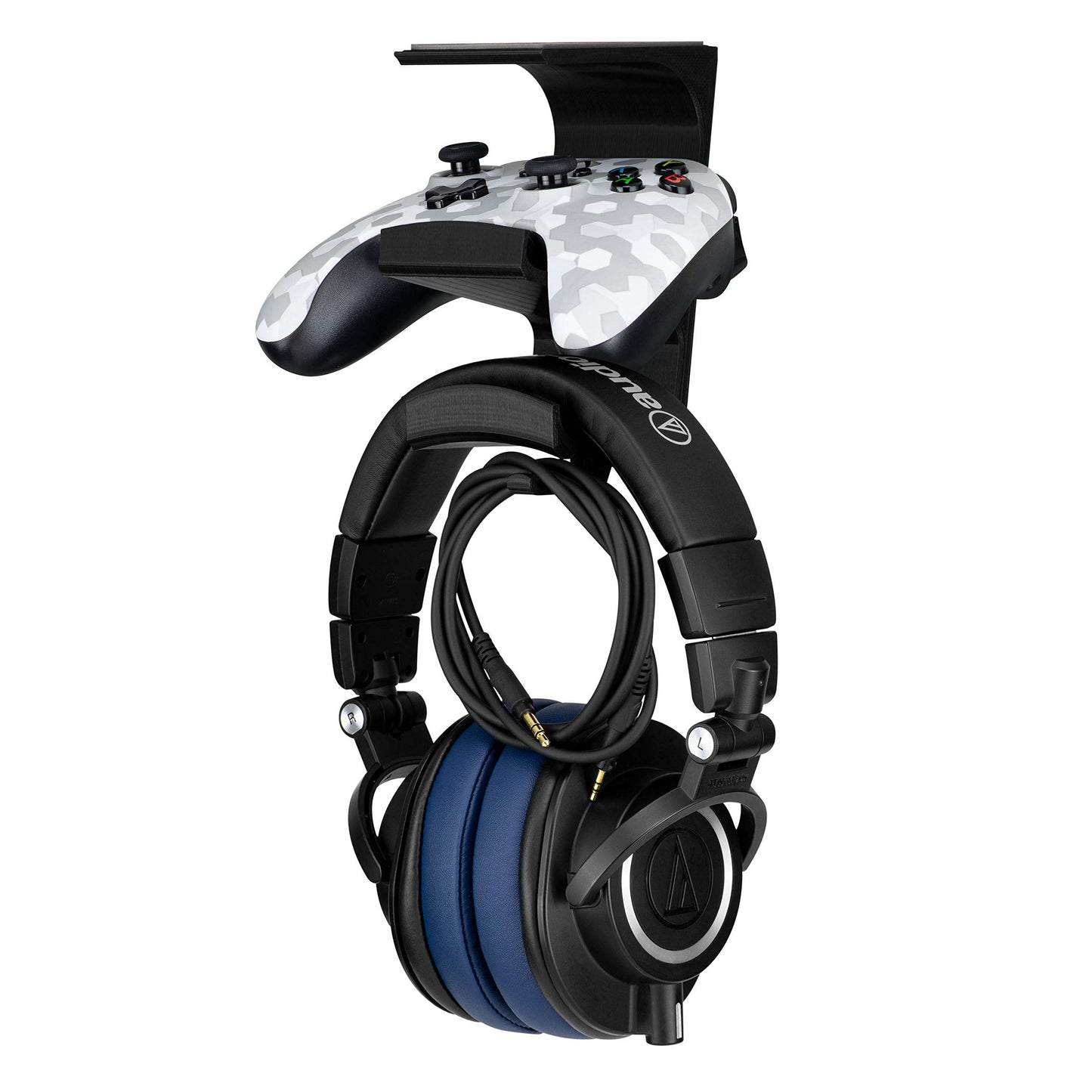 BRAINWAVZ The VULCAN - Under Desk Gamepad Controller & Headphone Hanger Holder Stand - Designed for XBOX ONE, PS4, PS3, PS5, Dualshock, Switch, PC, Steelseries, Steam & More