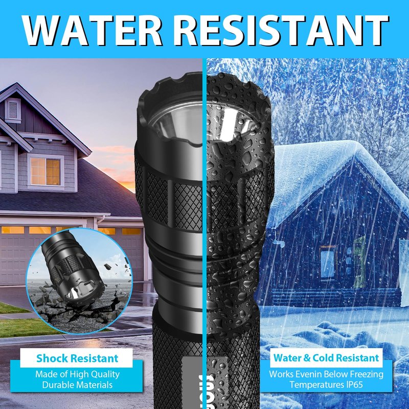 SAOPRKLER Tactical Flashlights High Lumen-Police 1200 LM Flashlight with Holster for Duty Belt,Single Mode LED Flashlight for Camping/Law Enforcement-Sentinel-X1