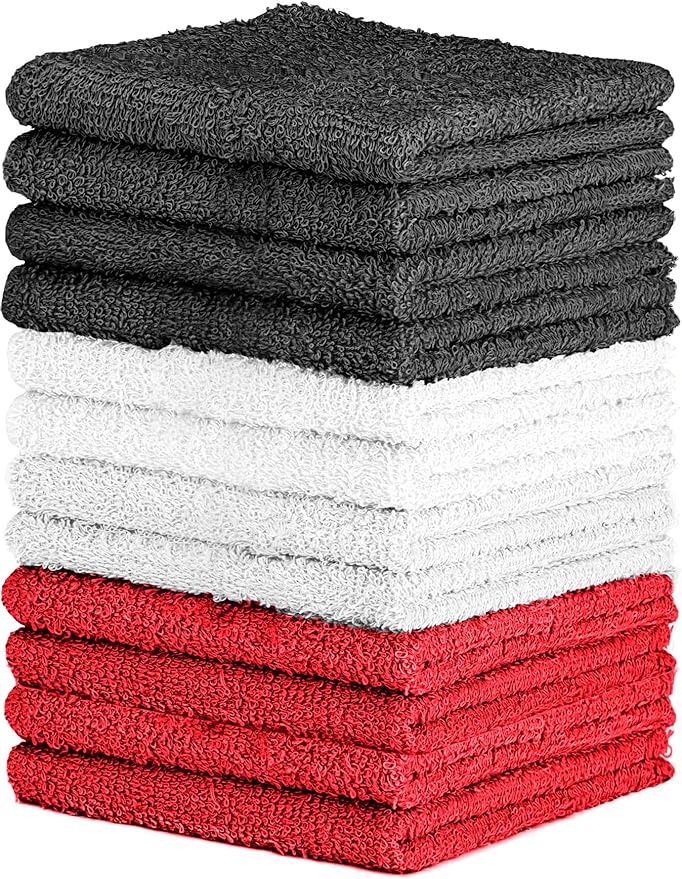 100% Cotton Washcloth Set – Soft, Absorbent Face Towels