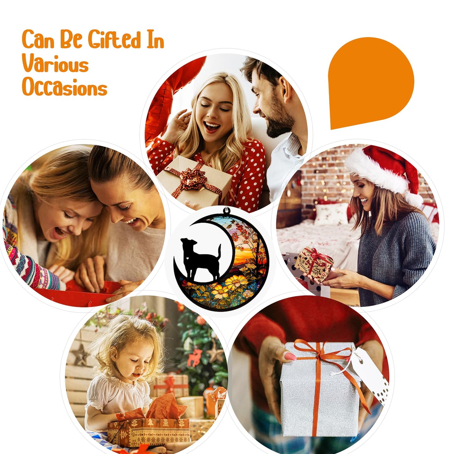 DeerZone Dog Memorial Suncatcher,Pet Sympathy Gifts,Dog Memorial Gifts for Loss of Dog,Personalized Dog Pass Away Gifts with Name Date for Pet Lovers