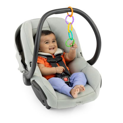 Bright Starts Lots of Links Rings Toys for Stroller or Carrier Seat, BPA-Free, Ages 0 Months Plus, Multicolor, 24 Count
