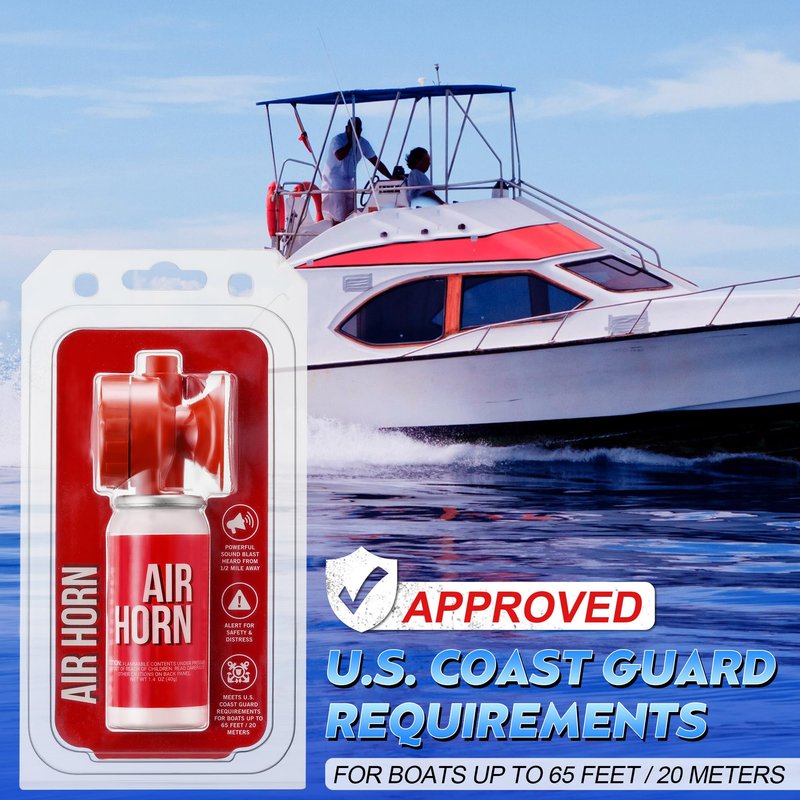 Saillong 1 Pack 1.4oz Boat Air Horn for Safety, Loud Marine Air Horns Can, Mini Small Blow Fog Bear Horn, Emergency Use for Sporting Events, Boat, Animal Alarm