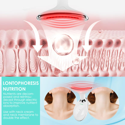 Facial Massager Red-Light-Therapy-for-Face and Neck, Face 𝖲 culpting Wand with 7 Color