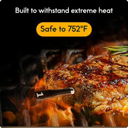 CHEF iQ Sense Smart Wireless Meat Thermometer with Ultra-Thin Probe, Unlimited Range Bluetooth Meat Thermometer, Digital Food Thermometer for Remote Monitoring of BBQ Grill, Oven, Smoker, Air Fryer