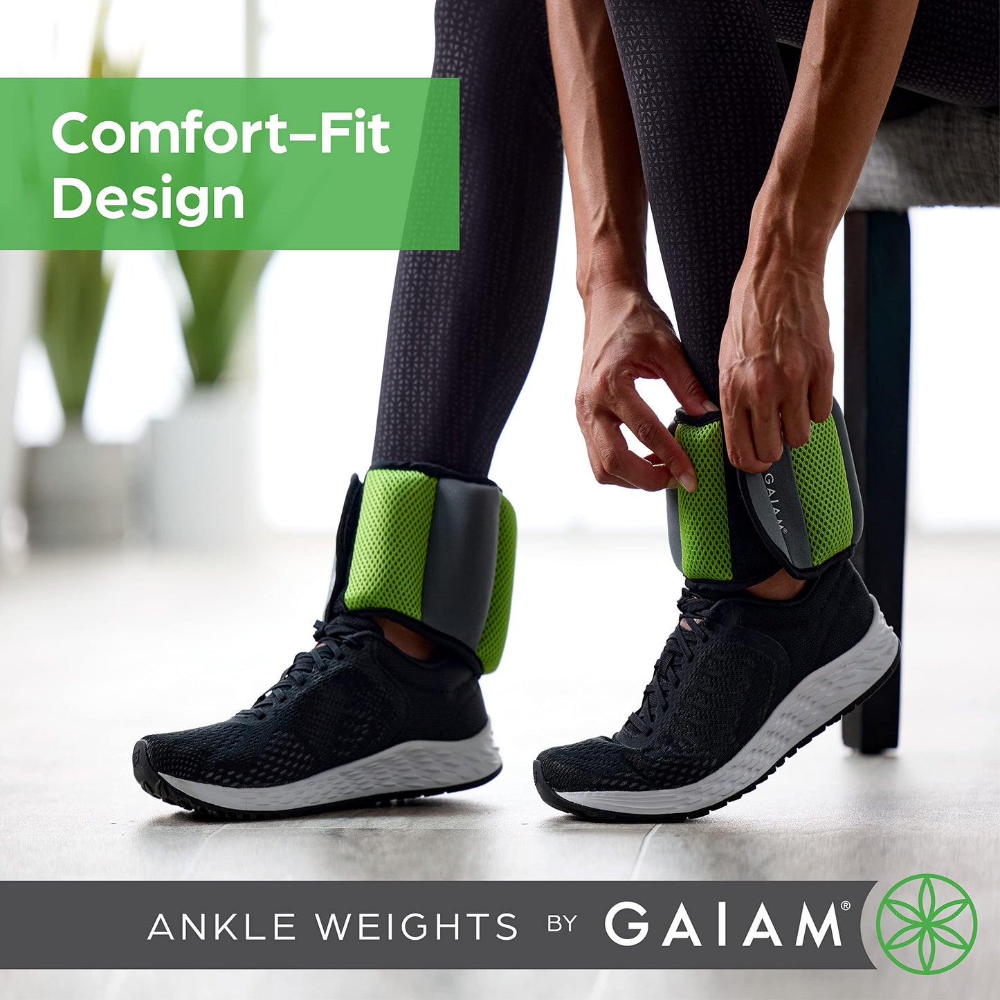 Gaiam Wrist and Ankle Weights, Wearable Bracelet to Strengthen, Tone & Sculpt, Adjustable Ankle Weights for Women & Men for Yoga, Dance, Pilates, Barre, Cardio, Home & Gym Use