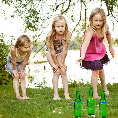 Aodaer 60 Pack Ring Toss Rings Plastic Carnival Rings 2.1 Inch for Carnival Party Favors Bottles Sport Ring Toss Game Fun Target Toys, Mixed Color