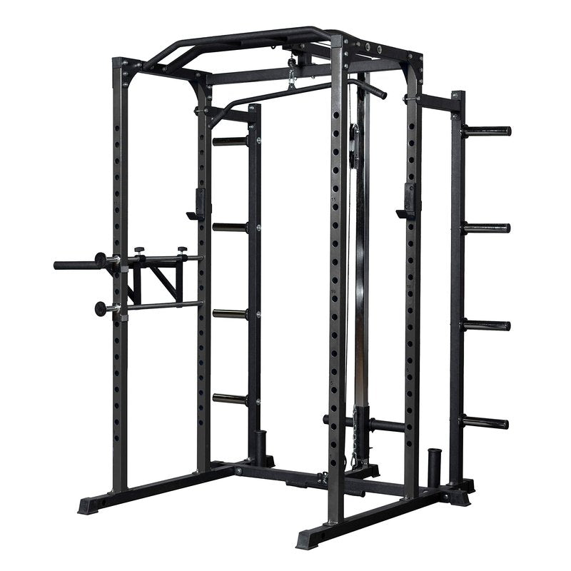 REP Fitness PR-1100 + Dip Attachment + LAT Pulldown + Weight Storage