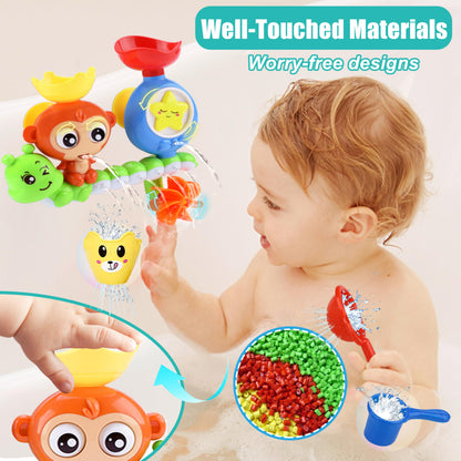 Bath Toys for Kids Ages 1-3 Toddler Bath Toys for Babies 1 2 3 Year Old Boys Girls Water Bathing Tub Toy for 12 18 Months Infant with Cups