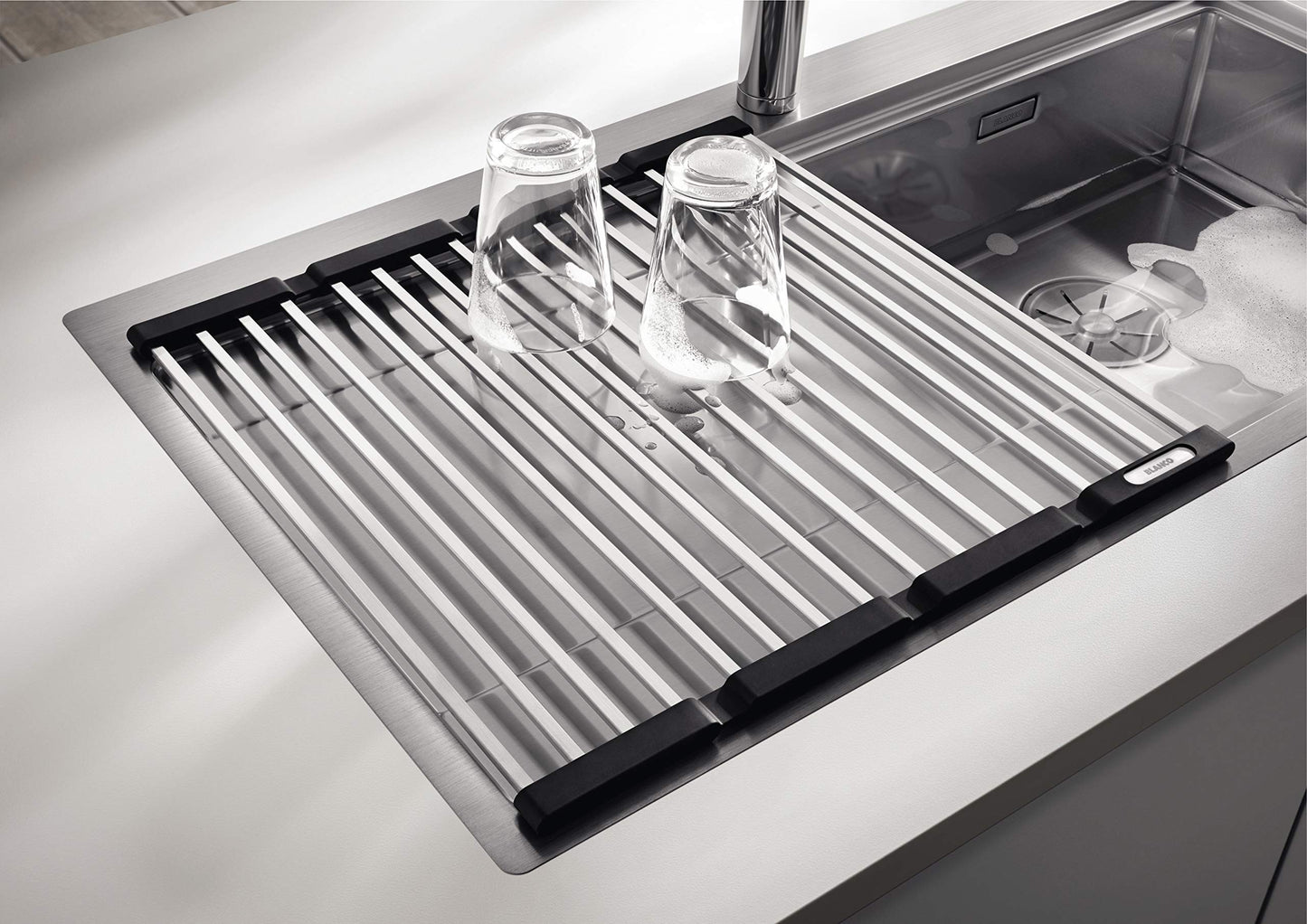 BLANCO 238483 Folding Grid as a Drainer for The Kitchen Sink, Foldable Grid for The Sink in The Kitchen, 440 mm Width