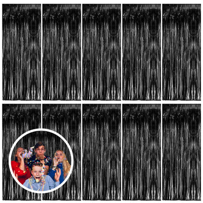 2 Pack Pink Backdrop Party Decorations Tinsel Curtain Party Backdrop Foil Fringe Birthday Decorations Photo Booth Streamer Backdrop Pink Theme Bachelorette Graduation Decor