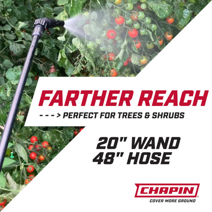 Chapin 60114 Made in USA 4-Gallon Backpack Sprayer with 3-Stage Filtration System Pump Pressured Sprayer, for Spraying Plants, Garden Watering, Lawns, Weeds and Pests, Translucent White