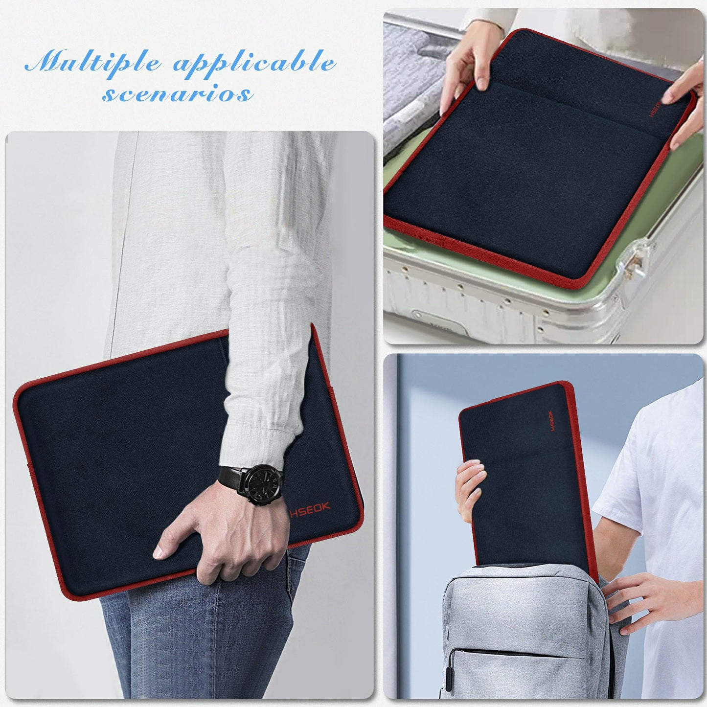 Laptop Case 15 15.6 16 Inch Sleeve Water Resistant Cover for MacBook Pro 16" & 15.4", Surface Book 2/1 15" and Most Popular 15"-16" HP Dell Asus Acer Razer MSI Notebooks,B02K02
