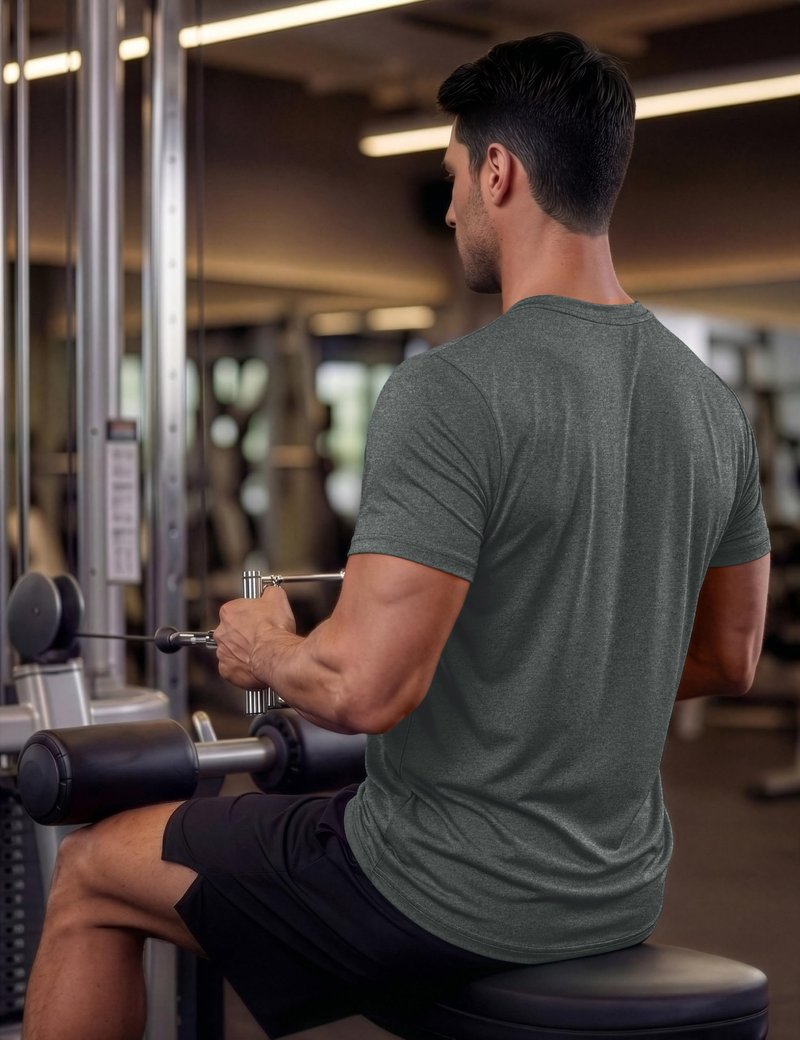 MAGCOMSEN Athletic Shirts for Men Short Sleeve Dry Fit Workout Shirts Moisture Wicking Gym Exercise Performance Shirt Dark Grey, XL