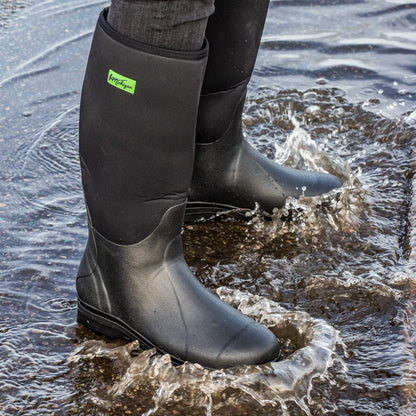 Michigan Black Neoprene Waterproof Wellington Muck Field Fishing Boots Size 9