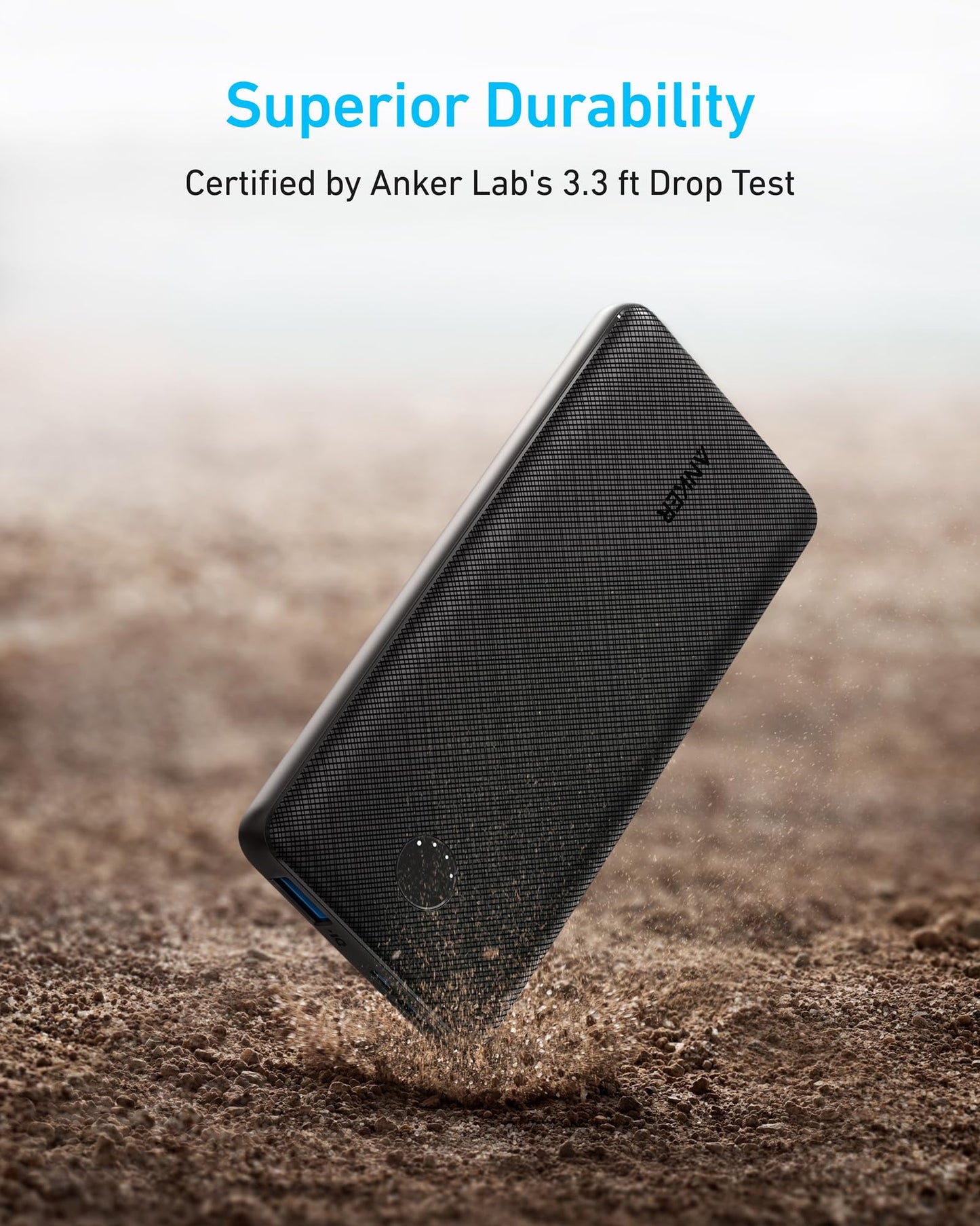 Anker Power Bank, Compact Portable Charger (PowerCore 10K) 10,000mAh Battery Pack with PowerIQ Charging Technology and USB-C for iPhone 17, iPad, Samsung Galaxy, Pixel, and More
